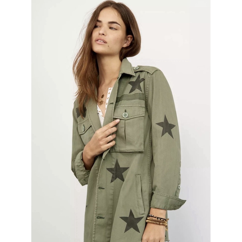 PISTOLA SM CAMILO MILITARY JACKET ROYAL HONORGreen Stars Pockets Shirt Anthro